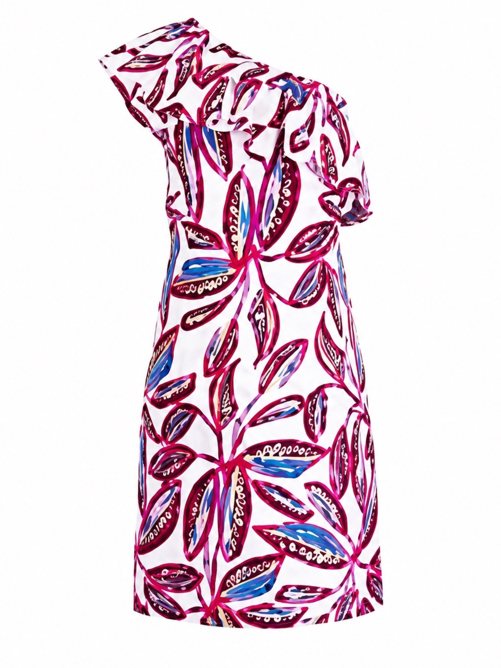 J. Crew Factory One-Shoulder Dress in Floral Print